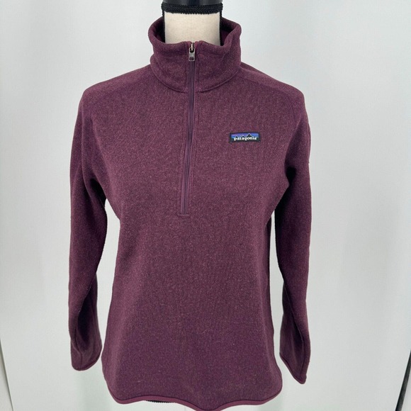 Patagonia Jackets & Blazers - Patagonia Worn Wear WOMENS Purple Burgundy 1/2 Zip Pullover Coat Jacket SIZE M